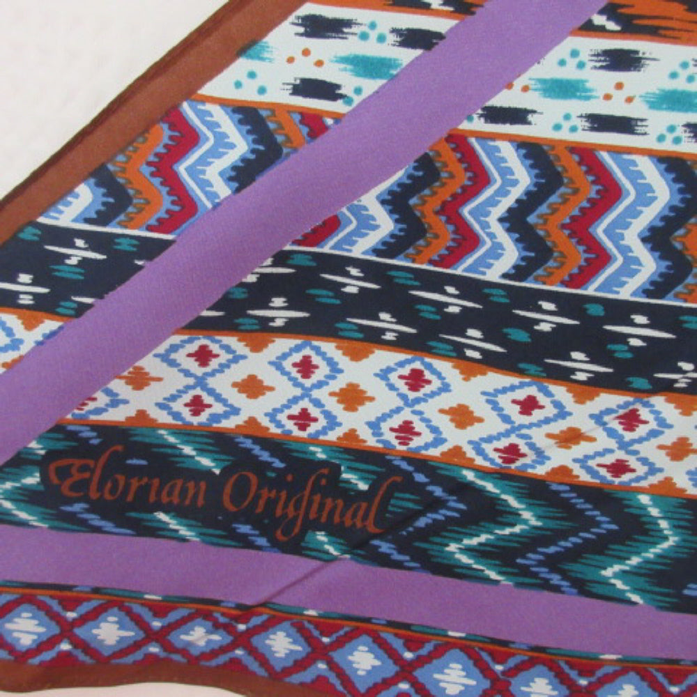 Elorian Abstract Silk Scarf - Long Skinny - 3586