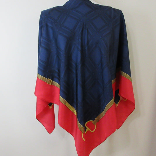 Ralph Lauren Designer Silk Poncho Shawl - 5543