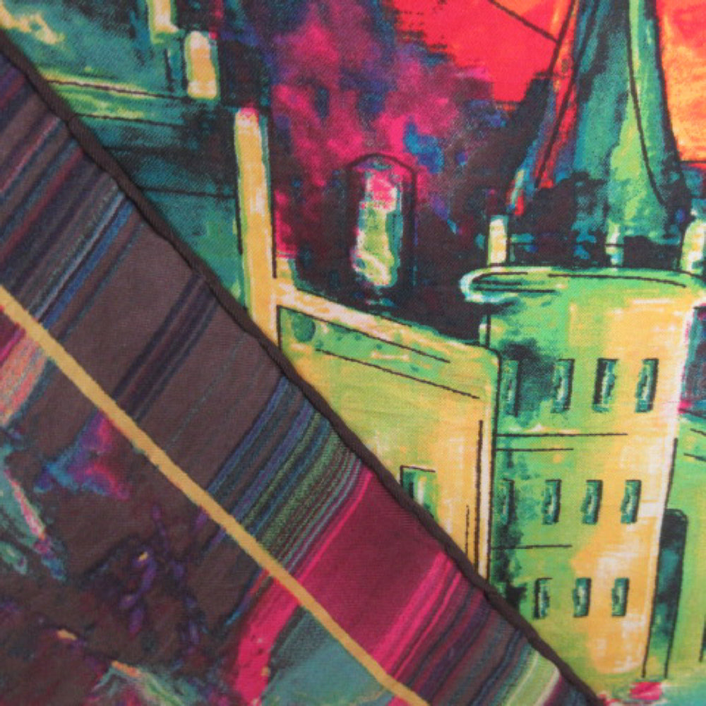 FRAMABLE Art Armine Painting Silk Scarf - Square – 3625