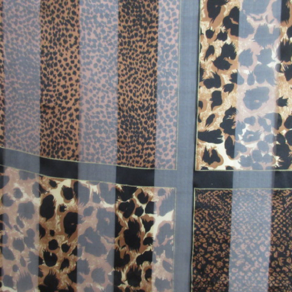 Bill Blass Animal Print Design Silk Scarf - Square - 3629