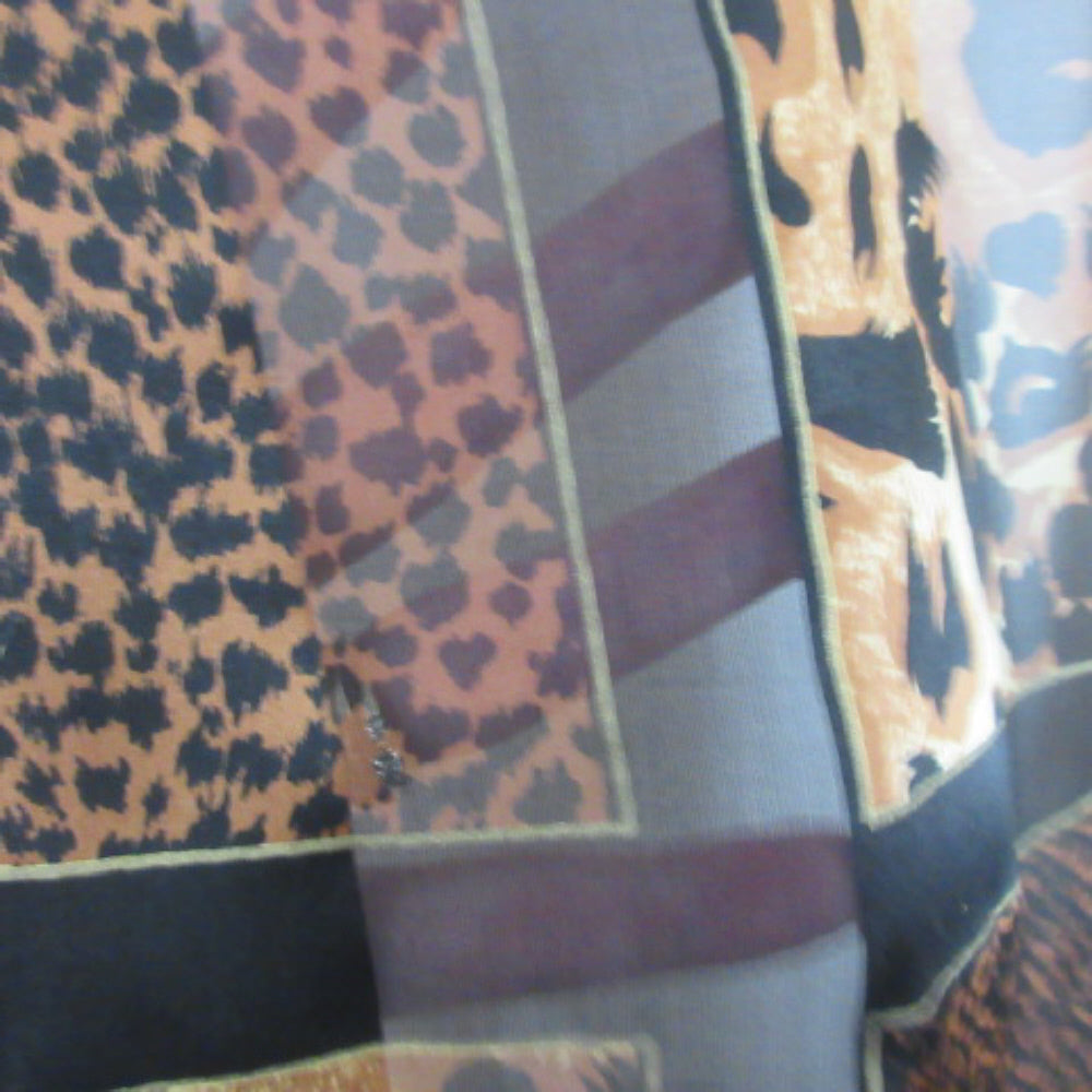 Bill Blass Animal Print Design Silk Scarf - Square - 3629