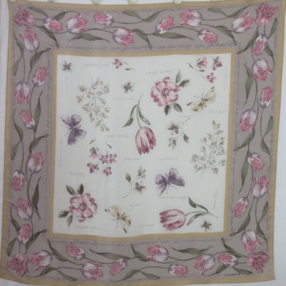 Liz Claiborne Designer Silk Scarf - Square - 3631