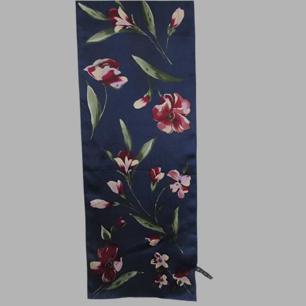 Echo Floral Silk Scarf - Long – 4659