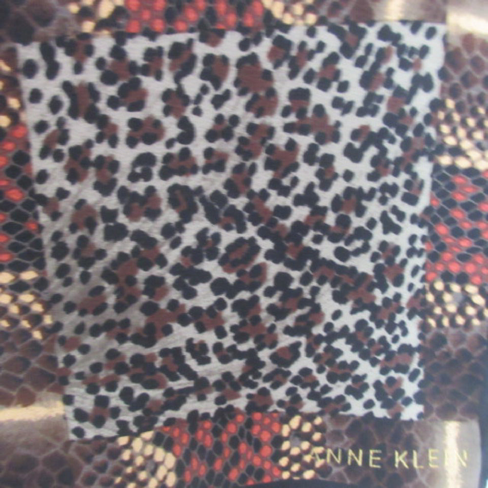Anne Klein Animal Print Silk Scarf - 21" Square - 3705