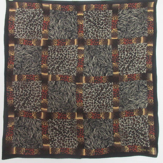 Anne Klein Animal Print Silk Scarf - 21" Square - 3705