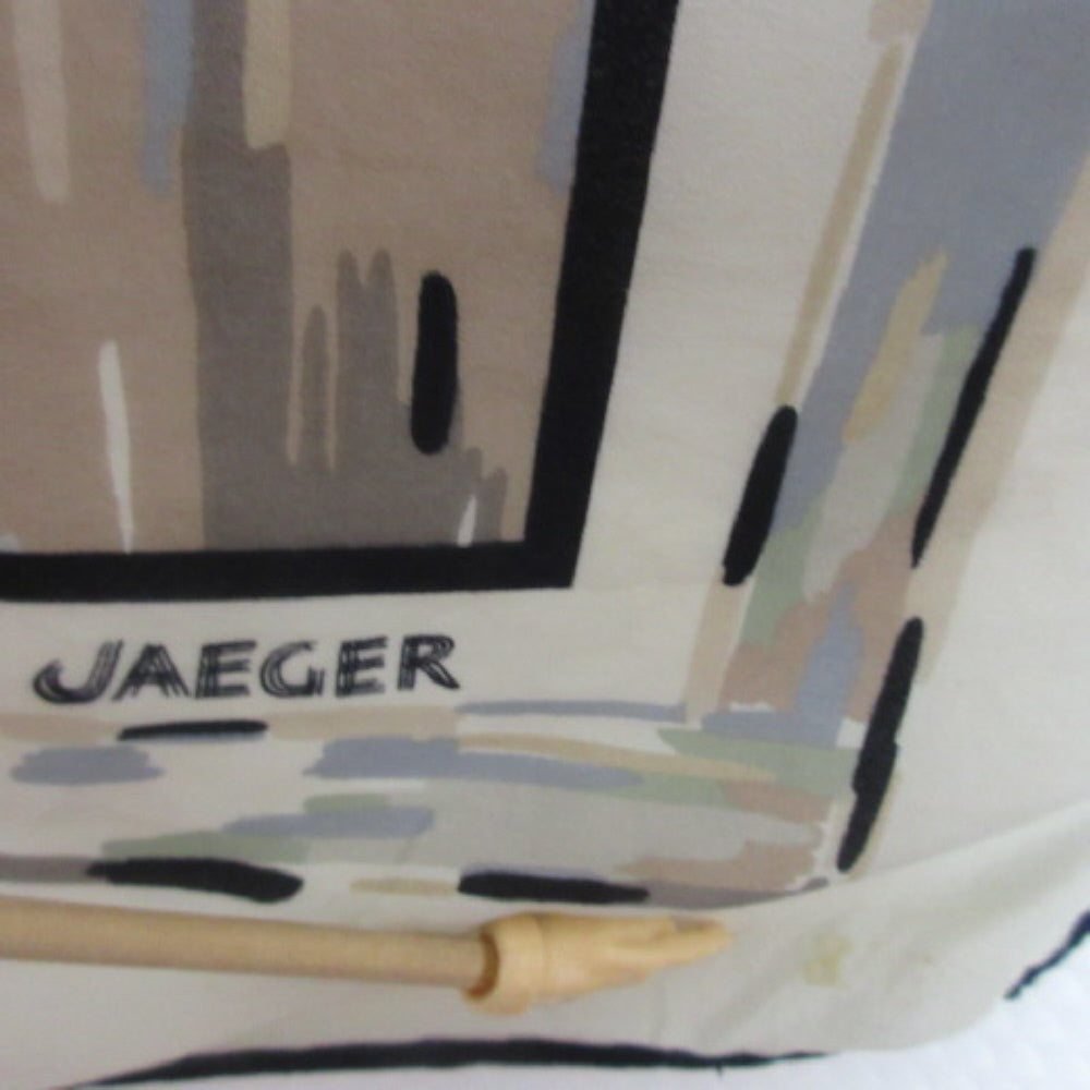 Jaeger Vintage Designer Silk Scarf - Square - 3734