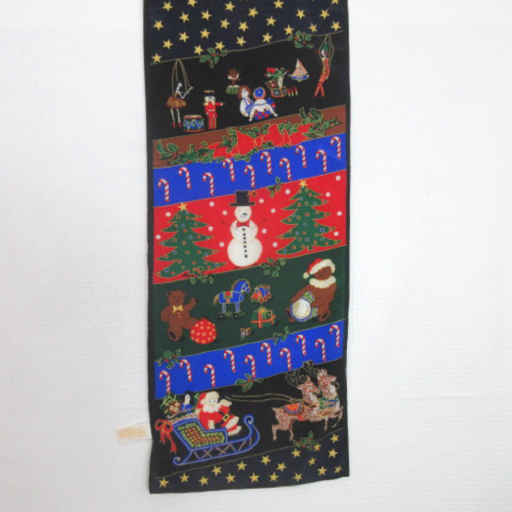 Elaine Gold Christmas Silk Scarf - Long - 3753
