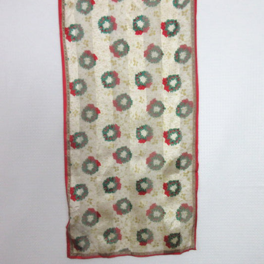 Elaine Gold Christmas Silk Scarf - Long - 3759