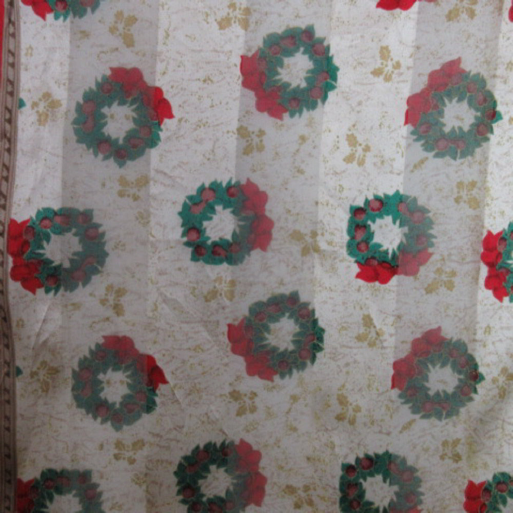 Elaine Gold Christmas Silk Scarf - Long - 3759