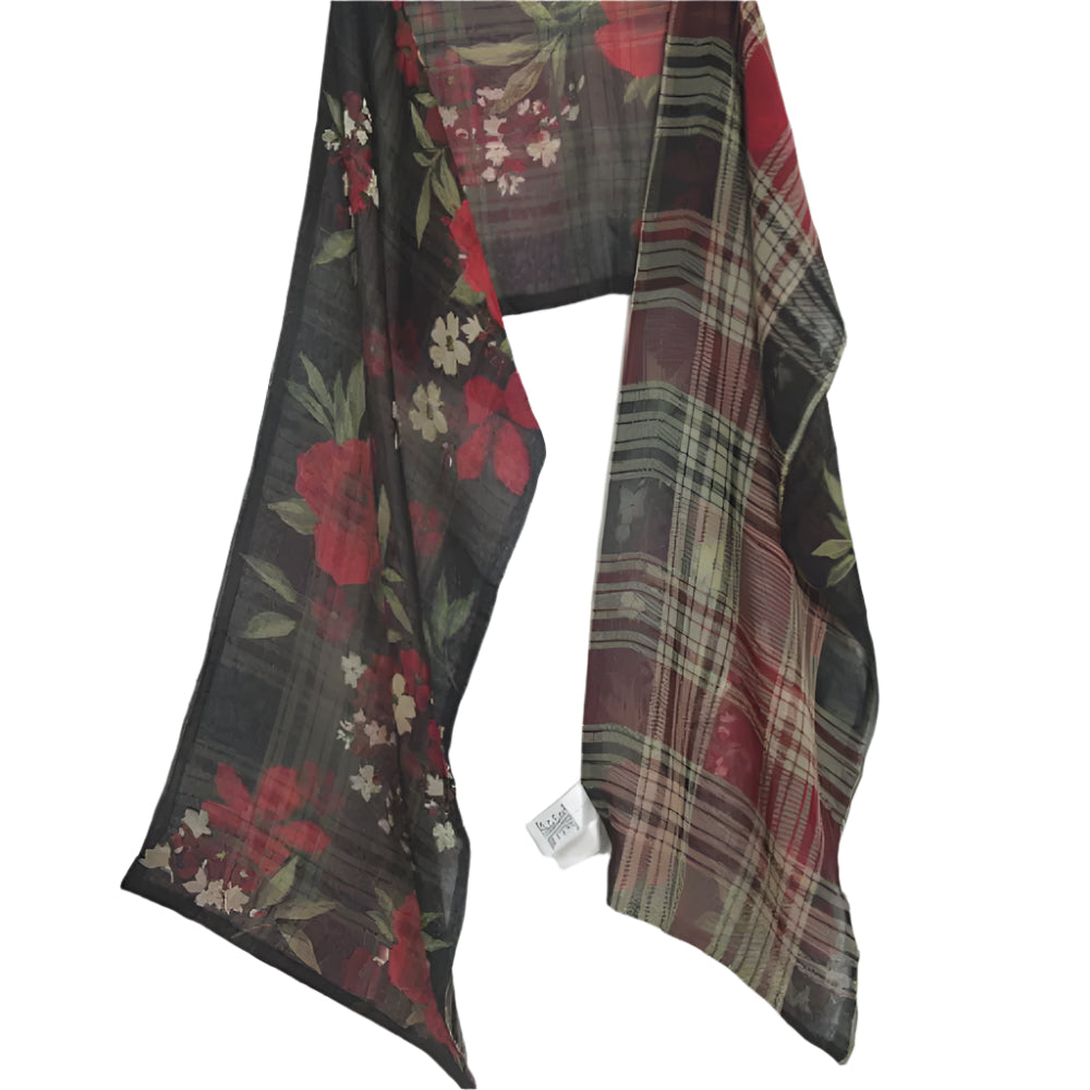 Reversible Talbots Designer Silk Scarf - Long - 3771