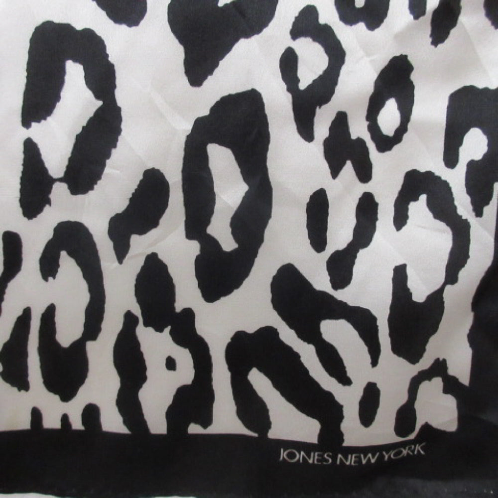 Jones New York Snow Leopard Silk Scarf - Long - 3775