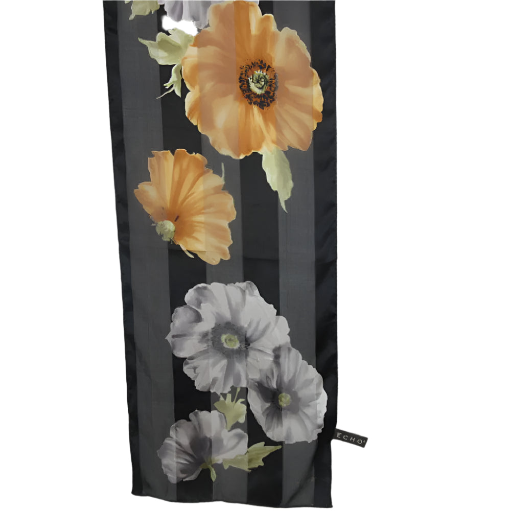 Echo Floral Silk Scarf - Long - 3779