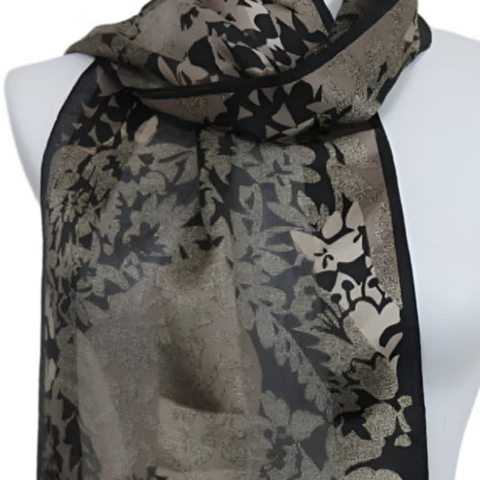 Jones New York Floral patterned scarf on a mannequin against a plain background