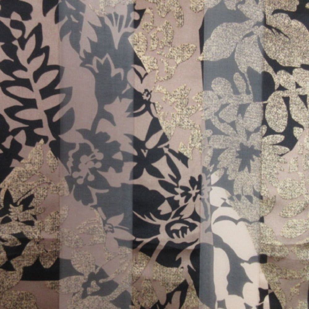 Jones New York Floral Semi-Sheer Silk Scarf - Long - 3780