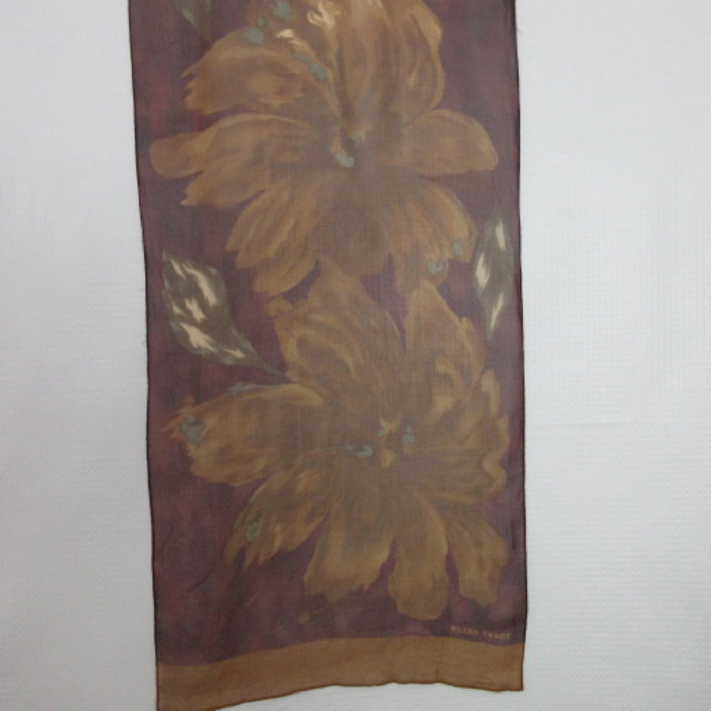 Ellen Tracy Floral Chiffon Silk Scarf - Long - 3787