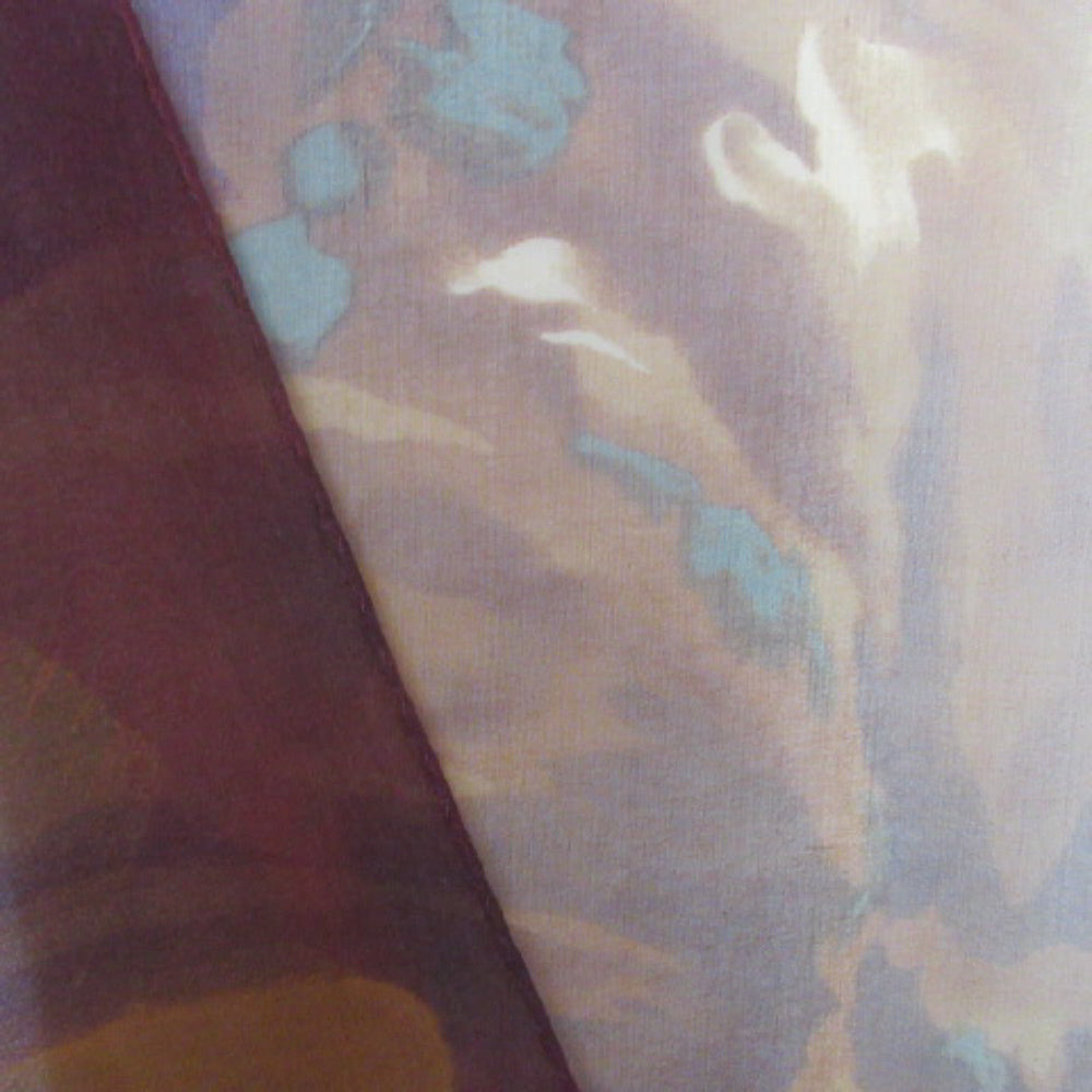 Ellen Tracy Floral Chiffon Silk Scarf - Long - 3787