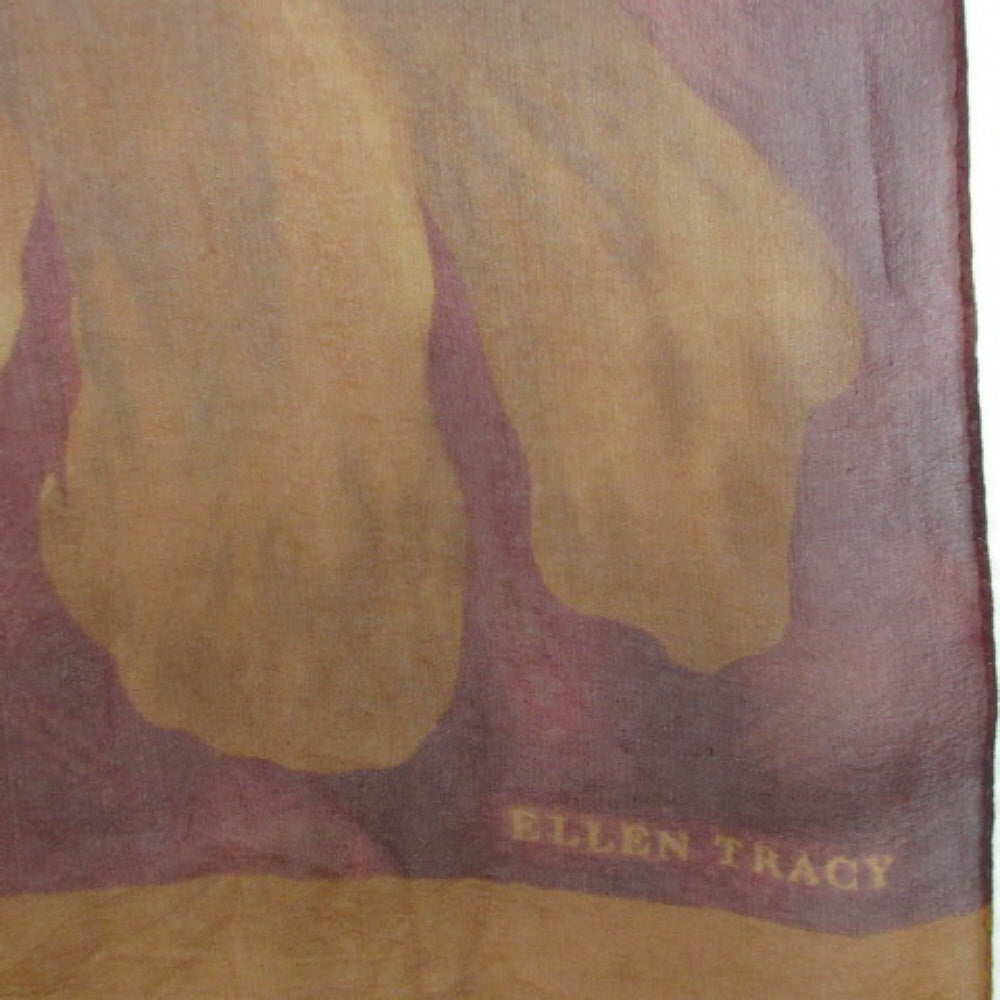 Ellen Tracy Floral Chiffon Silk Scarf - Long - 3787