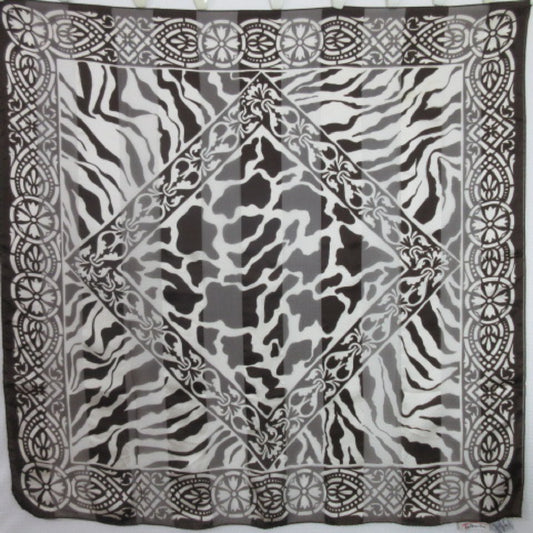 Talbots Animal Print Silk Chiffon Scarf - Square #3809
