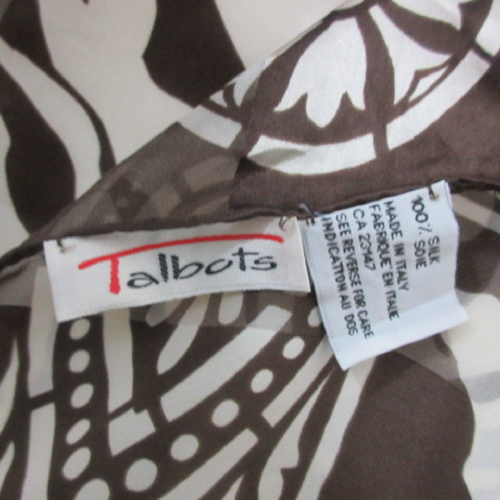 Talbots Animal Print Silk Chiffon Scarf - Square #3809