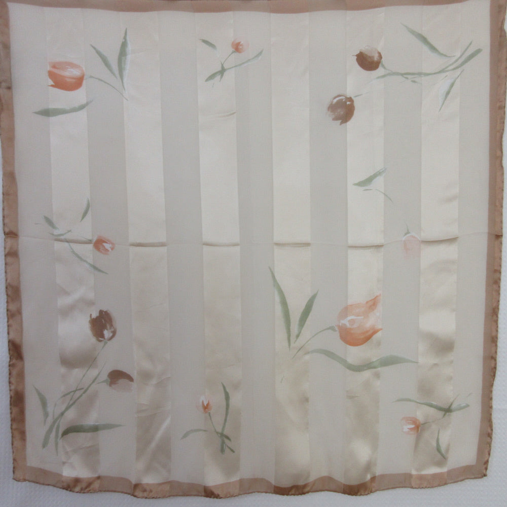 Frangi Designer Floral Silk Scarf - Square - 5452