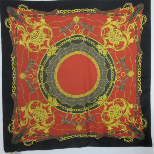 Talbots Equestrian Western Silk Scarf - Square - 3811
