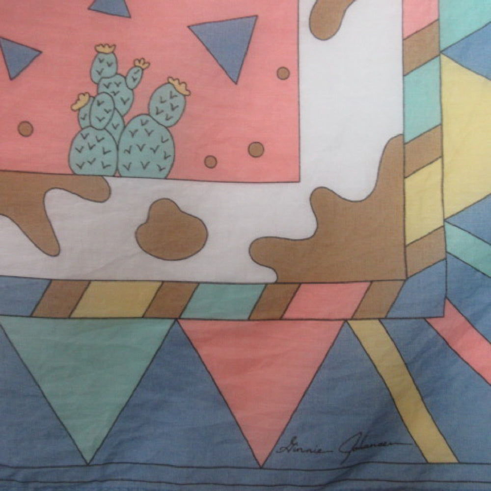 Ginnie Johansen Art Desert Cotton Scarf - Square - 3814