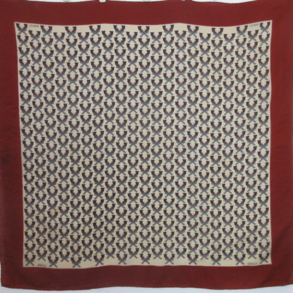 Rare Gucci Hand Gun Theme Scarf - Square - 3825