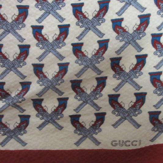 Rare Gucci Hand Gun Theme Scarf - Square - 3825