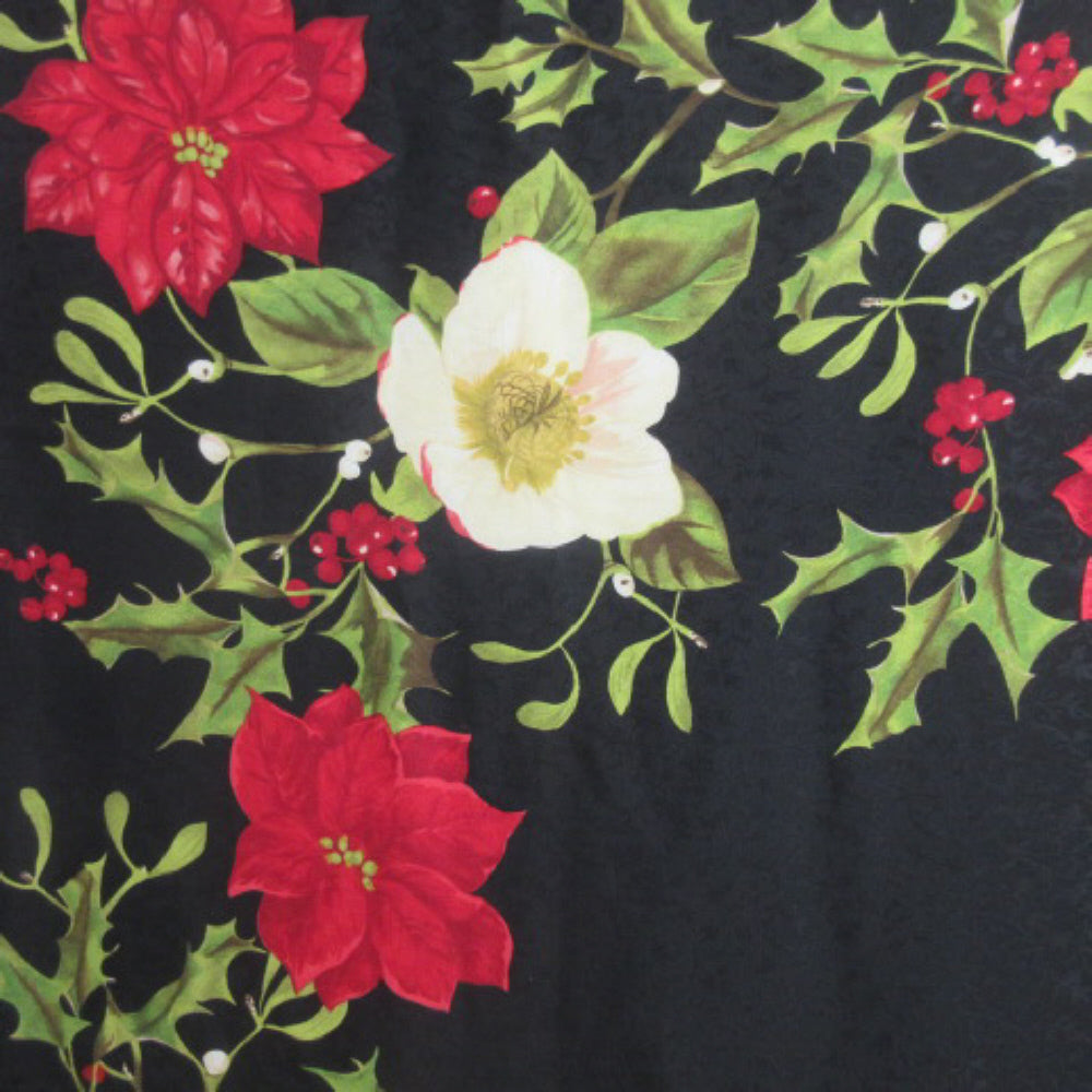 ECHO Square Silk Scarf - Christmas Floral Design - 3837
