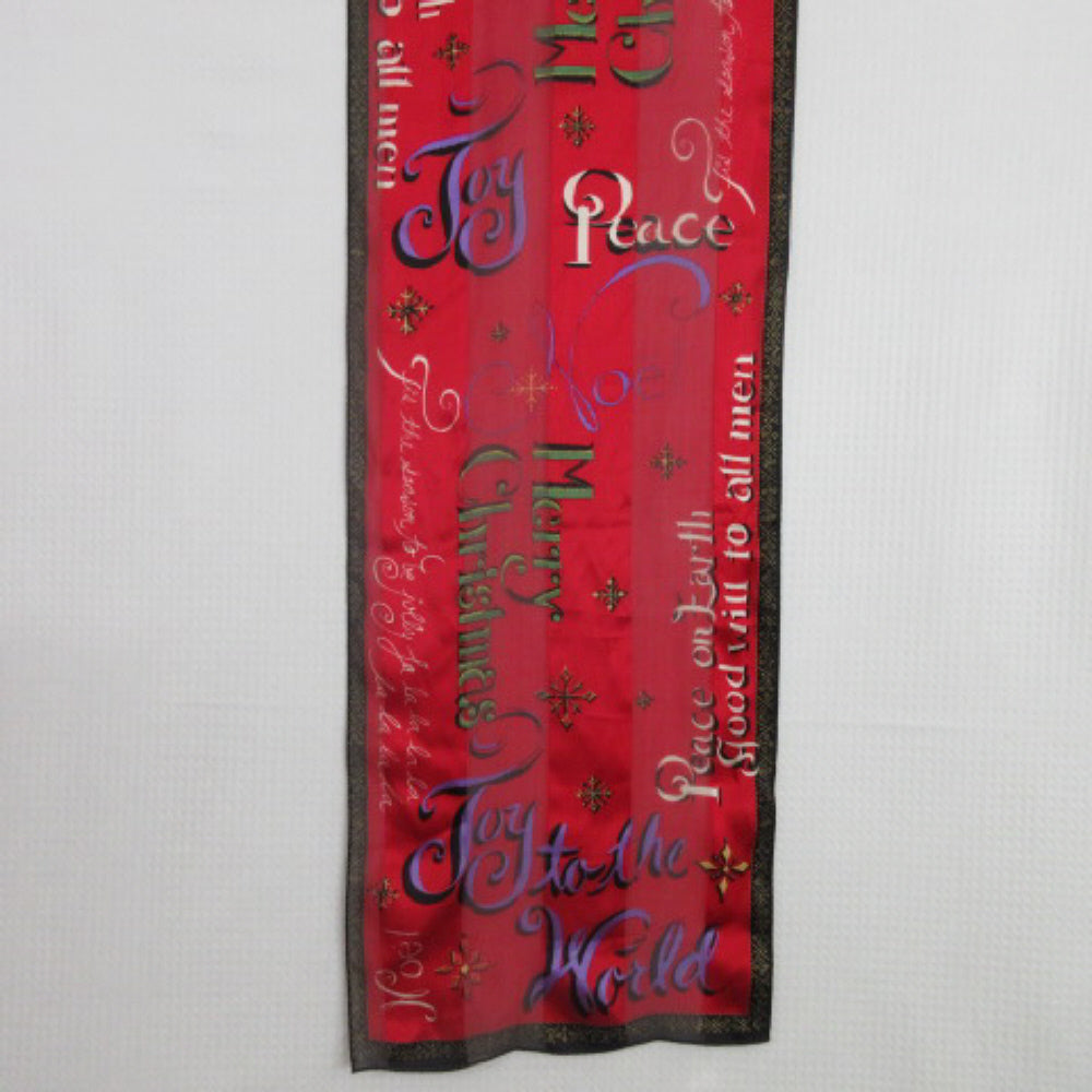 Christmas Carols Silk Scarf - Long - 3840