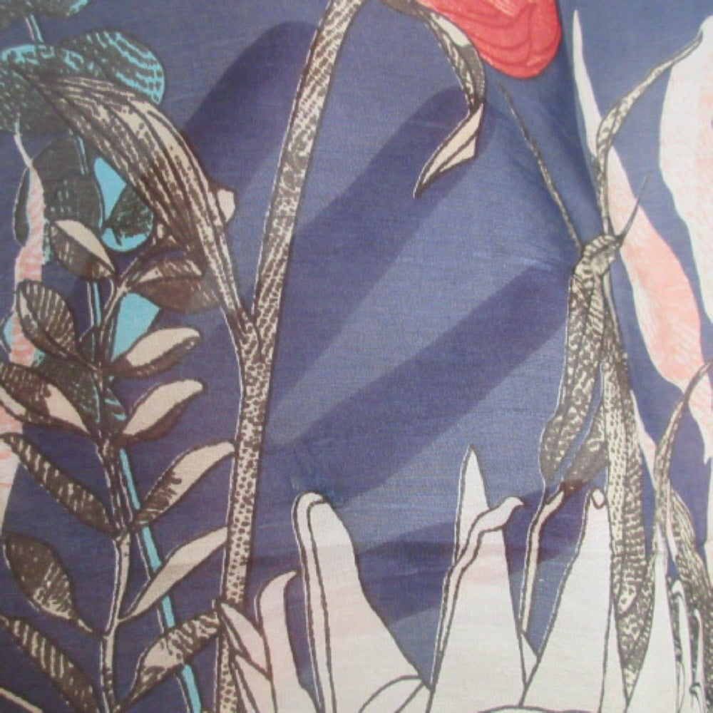 Bijou Floral Silk Scarf Sarong - Square - SKU 3851