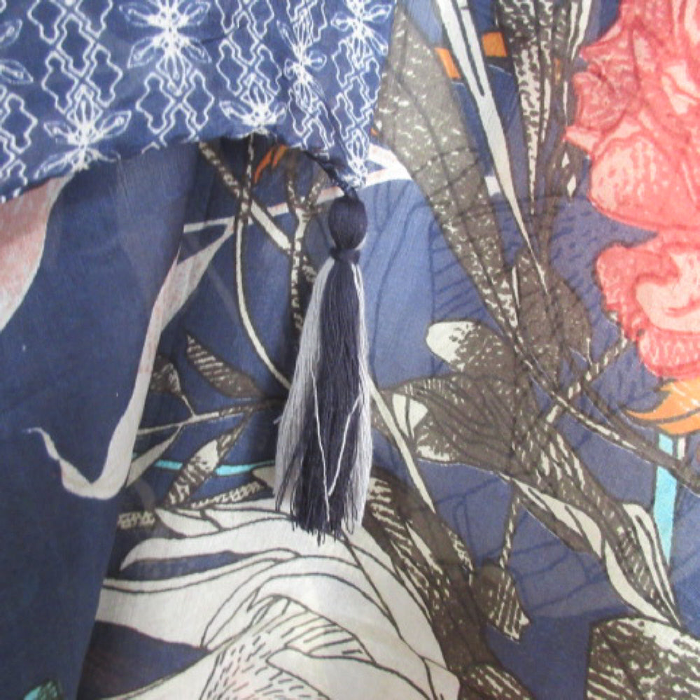 Bijou Floral Silk Scarf Sarong - Square - SKU 3851