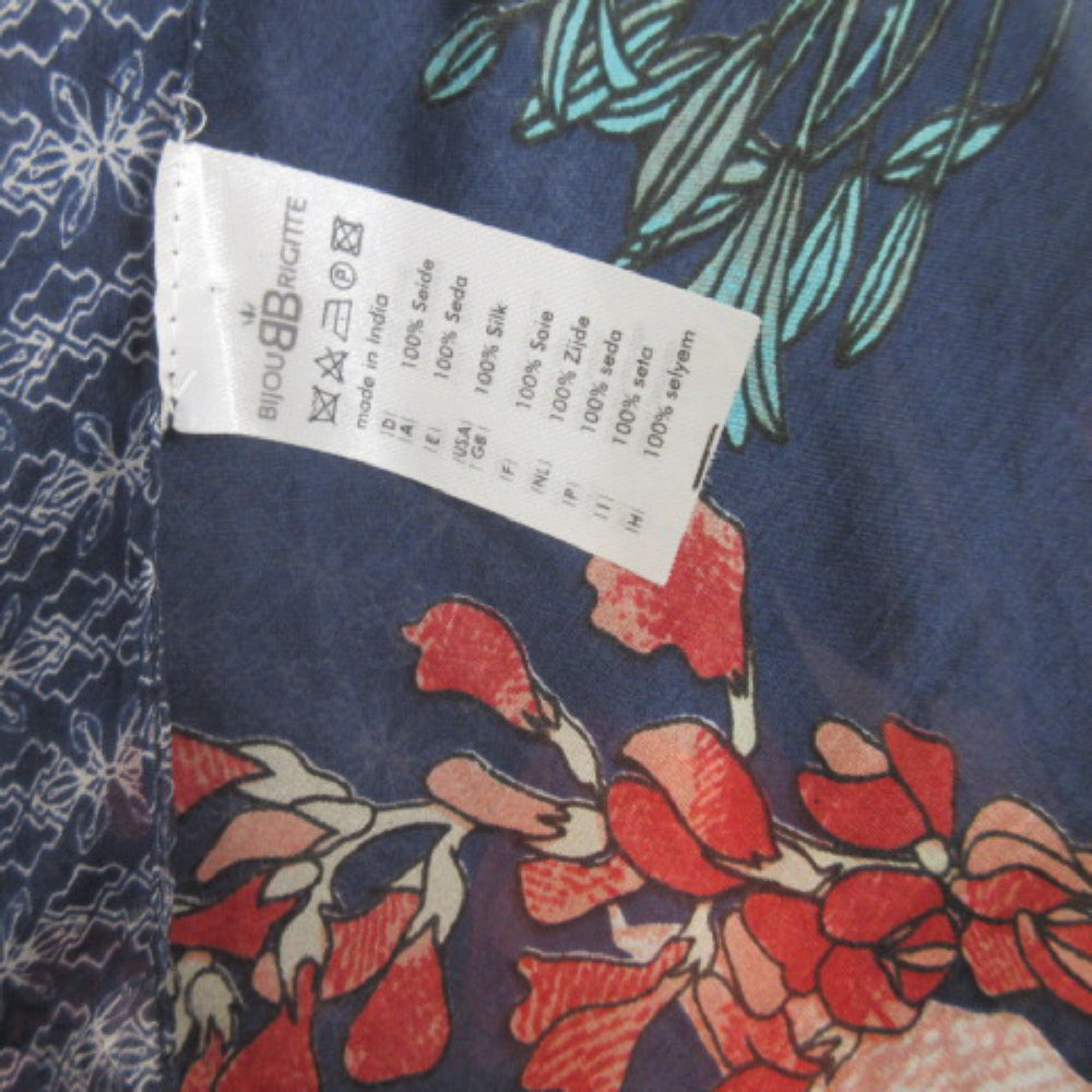Bijou Floral Silk Scarf Sarong - Square - SKU 3851
