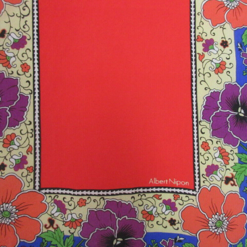 Albert Nipon Floral Silk Scarf - Long - 3964