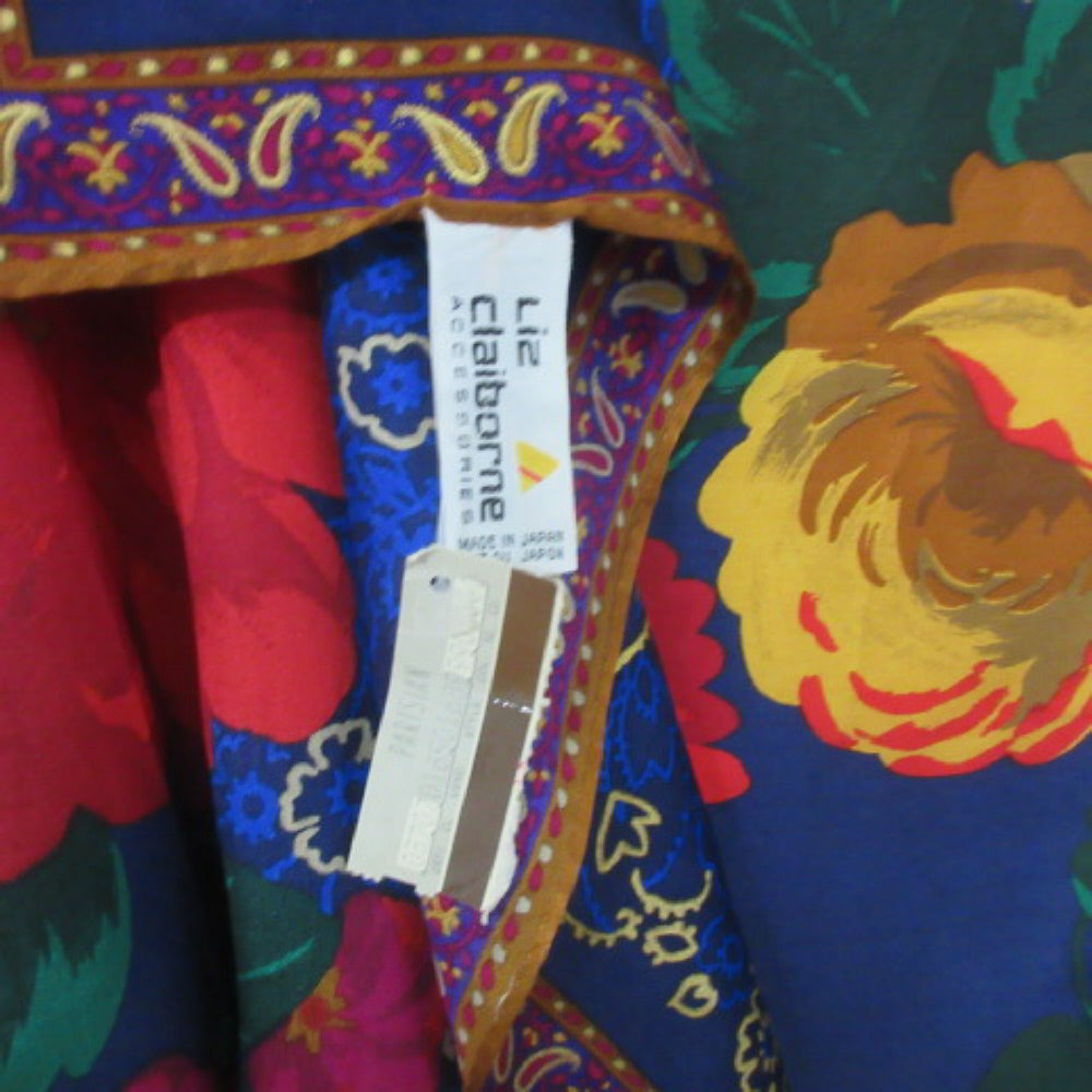 Liz Claiborne Floral Silk Scarf - Square NWT - 3896