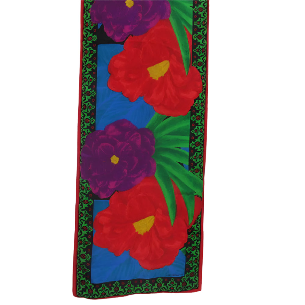 Liz Claiborne Floral Silk Scarf - Long - 3918