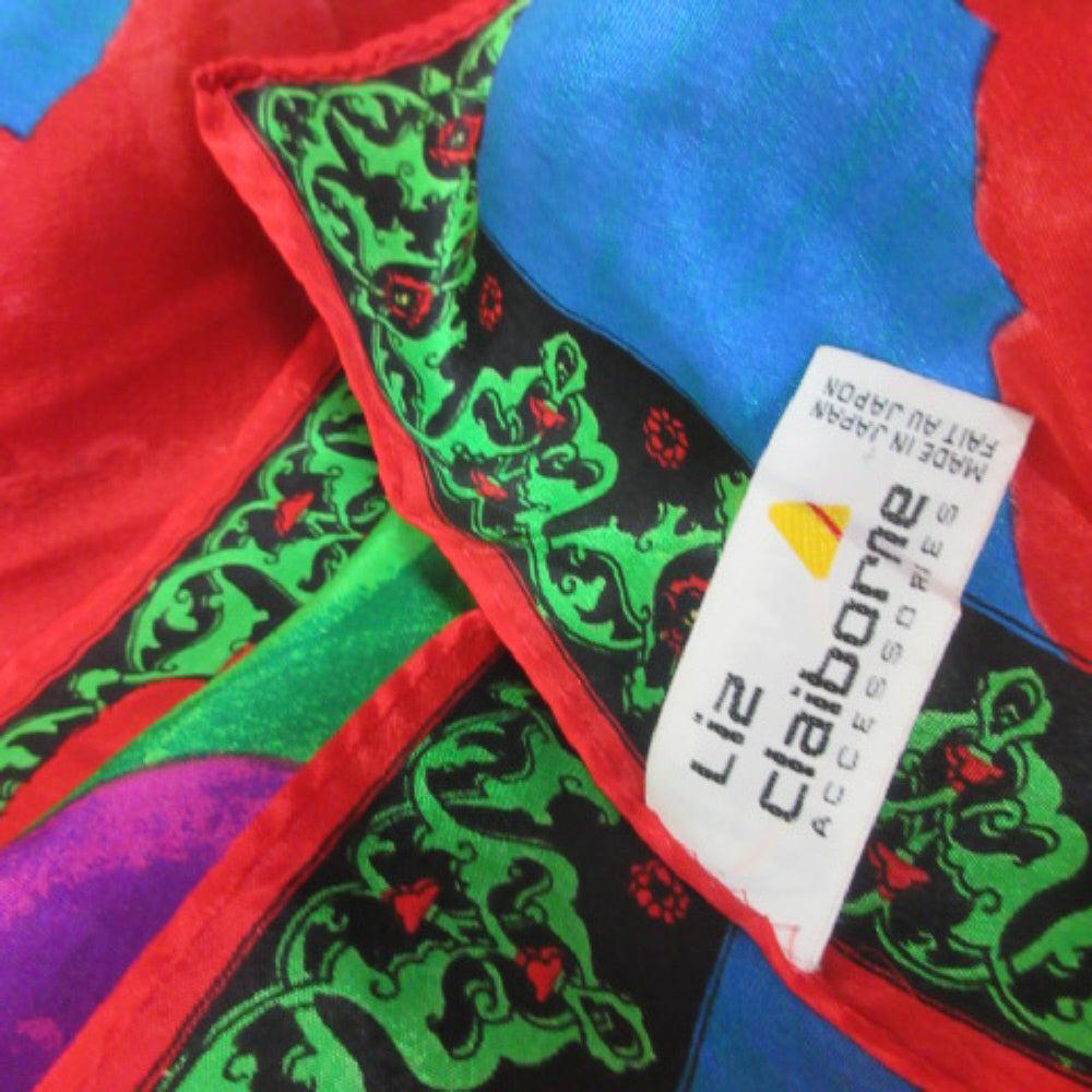 Liz Claiborne Floral Silk Scarf - Long - 3918