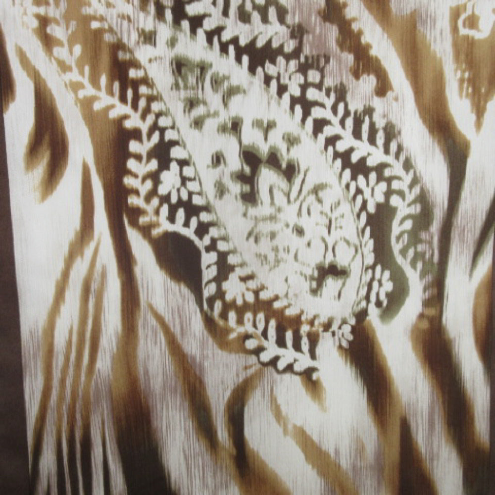 ADRIENNE LANDAU Silk Scarf - Abstract Animal Print - 11" x 53" Long - 3941