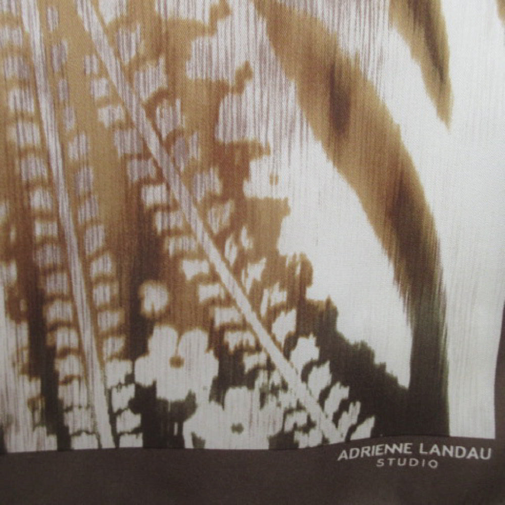ADRIENNE LANDAU Silk Scarf - Abstract Animal Print - 11" x 53" Long - 3941