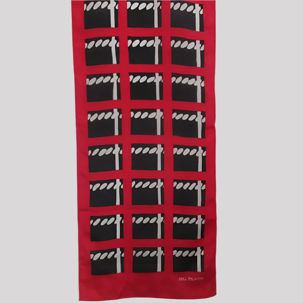 Bill Blass Abstract Silk Scarf - Long - SKU 3943