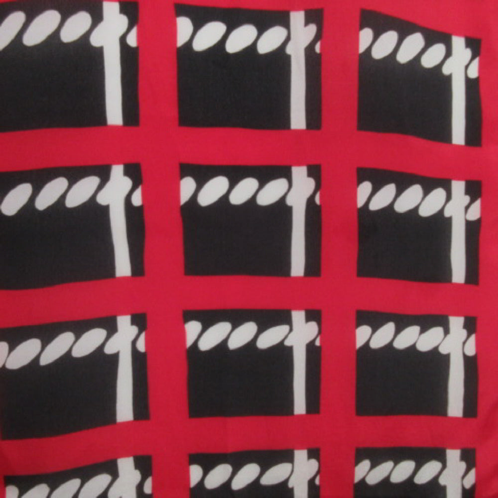 Bill Blass Abstract Silk Scarf - Long - SKU 3943