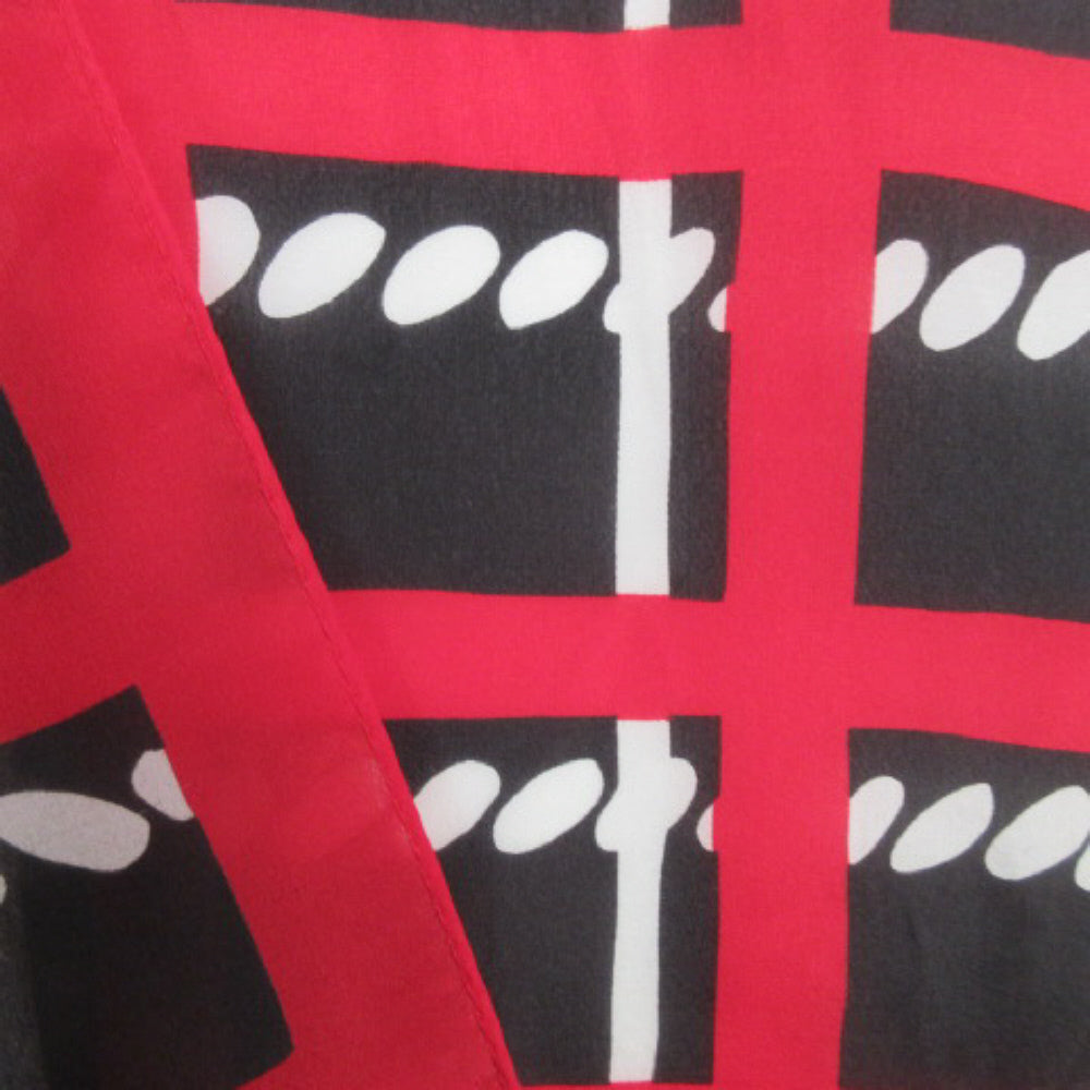 Bill Blass Abstract Silk Scarf - Long - SKU 3943
