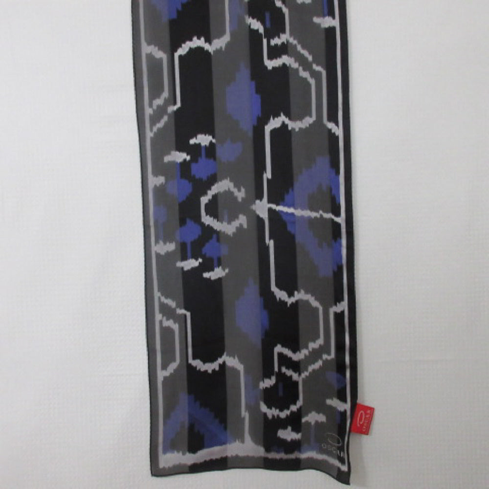Oscar de la Renta Abstract Silk Scarf - Long - 3948