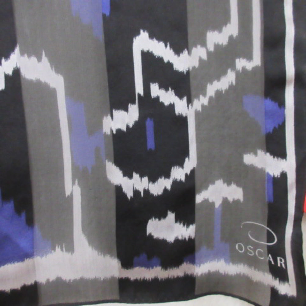 Oscar de la Renta Abstract Silk Scarf - Long - 3948