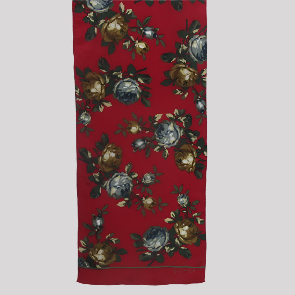 Echo Floral Silk Scarf - Long - 3959