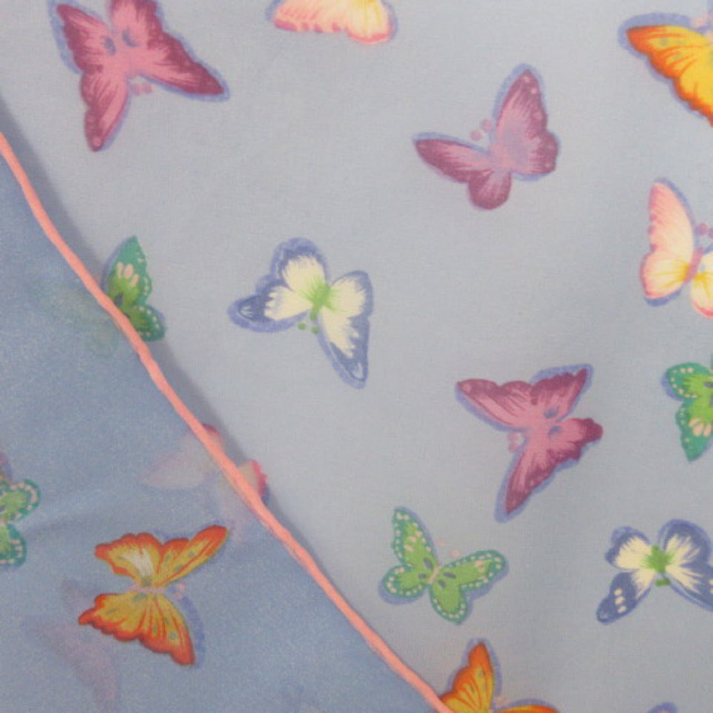 Vera Butterflies Silk Scarf - Small 20" Square - 3996