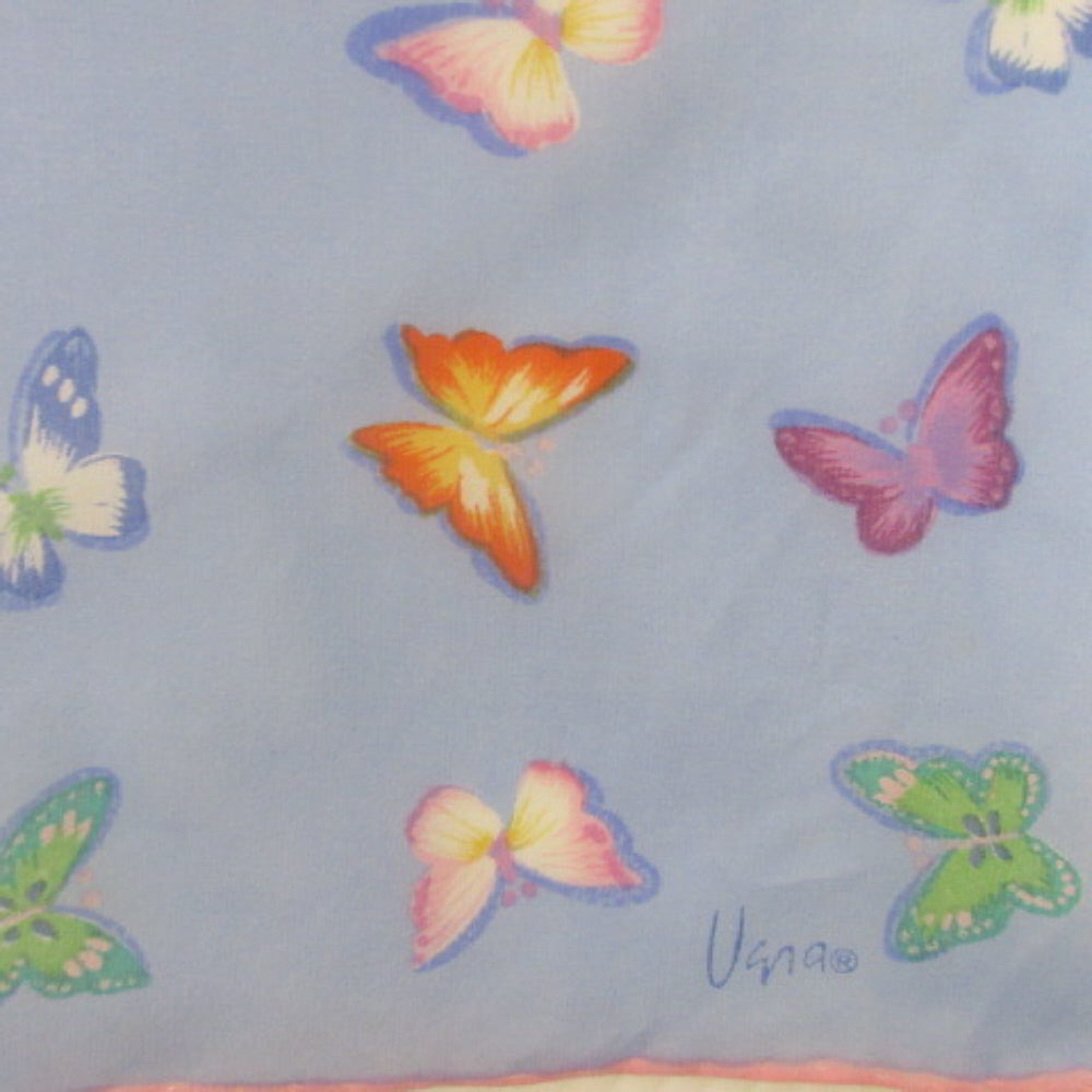 Vera Butterflies Silk Scarf - Small 20" Square - 3996