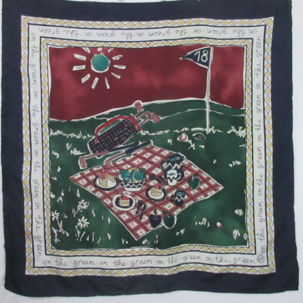 PEBBLE BEACH GOLF Silk Scarf - Square - 4019