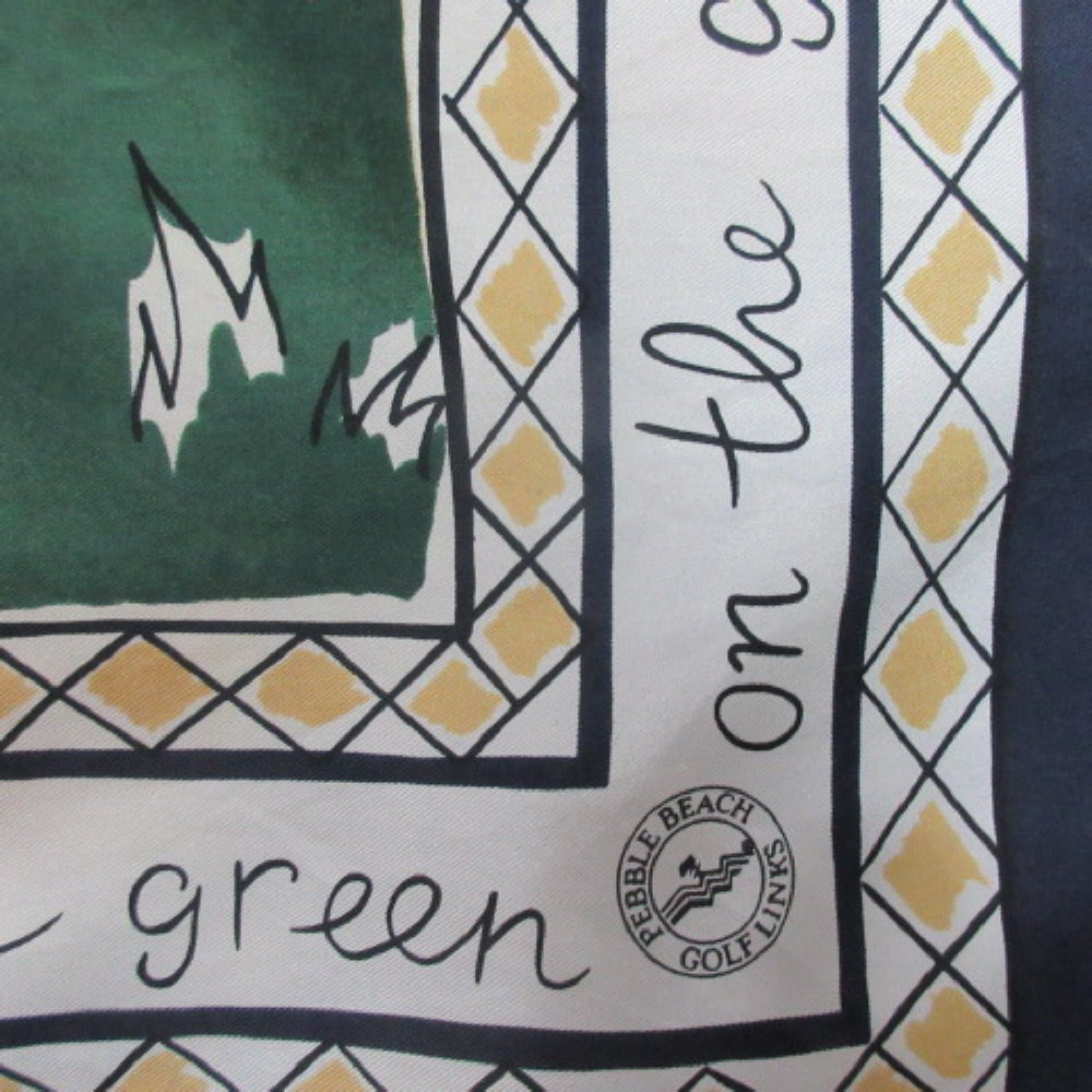 PEBBLE BEACH GOLF Silk Scarf - Square - 4019