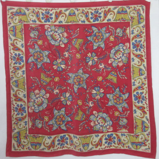 Talbots Designer Floral Silk Scarf - Square - 4022